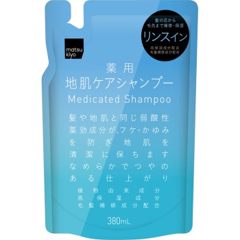 마츠키요 약용 두피 케어 샴푸 린스인 타입 리필 380ml 리필