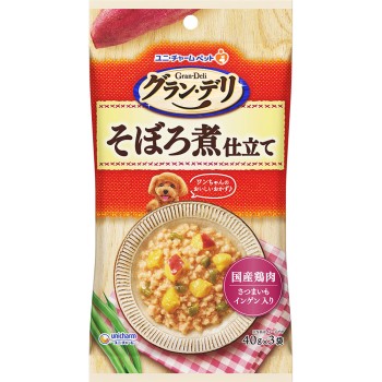 그랑 드리 파우치 소보로 조림 120g 유니참 펫케어