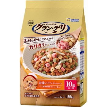 그란 델리 바삭바삭 10세 영양 셀렉트 1.55kg 유니참 펫케어