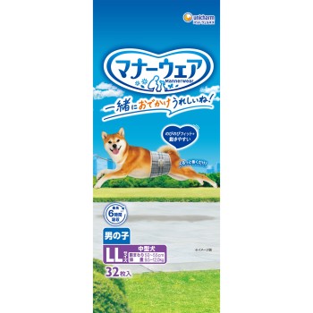 매너웨어 남아용 LL 32매 유니참펫케어
