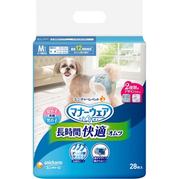 매너웨어 고령견용 기저귀 M 28매 유니참 펫케어