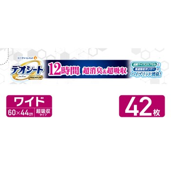 데오 시트 Premium 12시간 초소취&초흡수 와이드 42매 유니참 펫케어