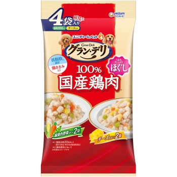 그란 델리 은 접시 파우치 풀 성견 바리에티 녹황색 채소 80g×4P 유니참 펫케어