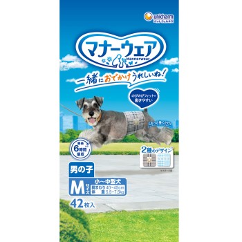 매너웨어 남자아이용 M 42매 유니참 펫케어