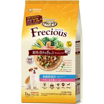 그랑 데리 프레샤스 어덜트 저지방 치킨&작은 생선 1kg 유니참 펫케어