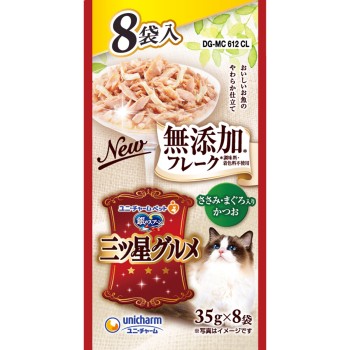 은수저 삼스타 그루메 파우치 플레이크 무첨가 닭 안심 35g 8P 유니참 펫케어