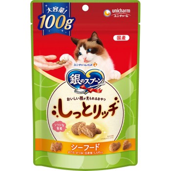 은수저 맛있는 표정이 보이는 간식 촉촉한 씨푸드 100g 유니참펫케어