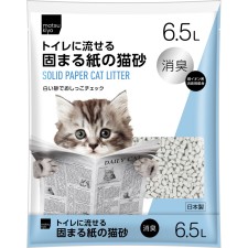 마츠키요 화장실에 흘릴 수 있는 굳어지는 종이 고양이 모래 6.5L