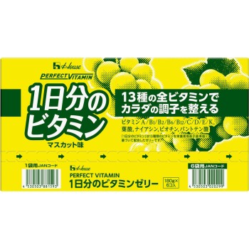PERFECT VITAMIN 1일분 비타민젤리 머스캣맛 180g×6 하우스웰니스푸즈