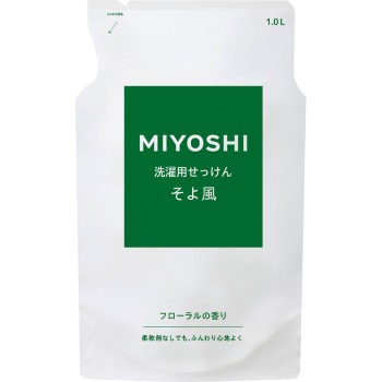 액체 비누 산들바람 리필용 스탠딩 타입 1000ml 미요시 비누