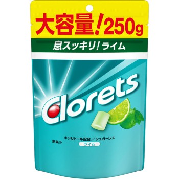 클로렛XP 라임 스탠드 파우치 250g 몬델리즈 재팬