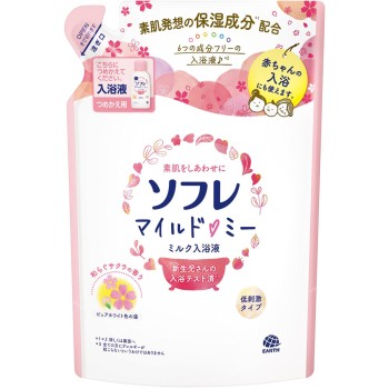 소프레 마일드미 밀크 입욕액 온화한 벚꽃향 리필 600ml 아스제약