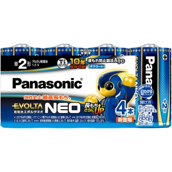 파나소닉 EVOLTANEO 건전지 AA 4P LR14EJ/4SW 파나소닉