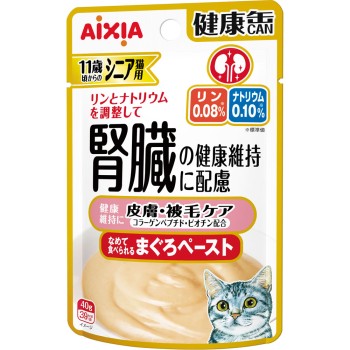 시니어 고양이용 건강 캔 파우치 피부·피모 케어 40g 아이시아