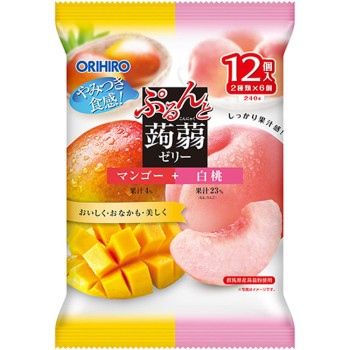 뿌룬토 곤약젤리 망고+백도 20g×12개 오리히로플란두