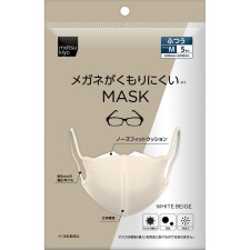 마츠키요 안경 흐리지 않는 MASK 화이트 베이지 M 5매