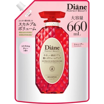 다이안 퍼펙트 뷰티 스칼프&볼륨 샴푸 리필 대용량 660ml 네이처 라보