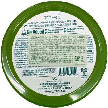 TOP FACE 알로에 베라 수딩＆모이스처 젤 300g 한국고려인삼사