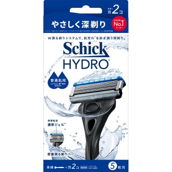 하이드로 보통 피부 홀더 본체+면도날 2개 쉬크 재팬
