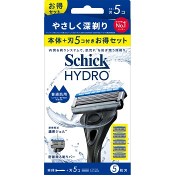 하이드로 보통 피부 콤보팩 본체+면도날 5개 쉬크 재팬