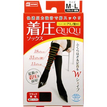 MK QUQU 착압 소크스 블랙 M-L 하야시 니트