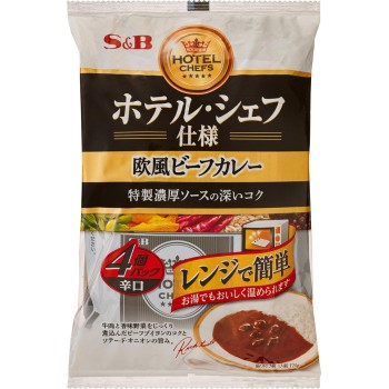 호텔 셰프 사양 유럽식 비프 카레 4개 팩 매운맛 680g 에스비식품
