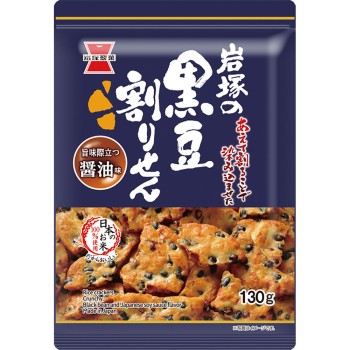 검은콩 갈라 센베이 간장 맛 130g 이와츠카 제과