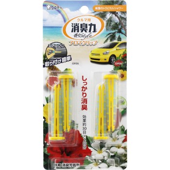 차량용 소취력 향기 Style 아로마 클립 천국의 트로피컬 샤워 4개입 에스테
