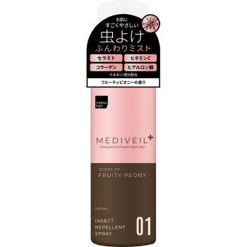 matsukiyo 메디베일 모기 기피 폭신한 미스트 프루티 피오니 100ml (의약외품)