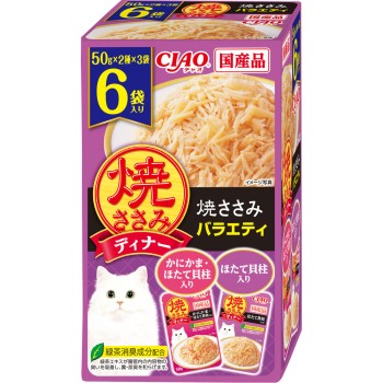 CIAO 구운 닭가슴살 디너 6P 구운 닭가슴살 버라이어티 50g×6 이나바식품