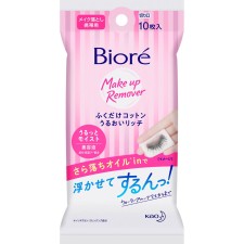 비오레 닦기만해도되는코튼 촉촉리치 휴대용 10매 카오