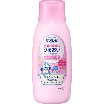 비오레u 각질층까지 침투하는 촉촉 배스밀크 밀크로즈향 본체 600ml 카오