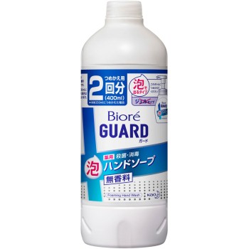 비오레 가드 약용 폼 핸드솝 무향 리필 400ml 카오