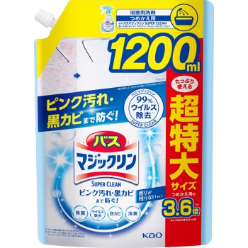 배스 매직클린 SUPER 거품 세정 무잔향 대형 스파우트 1200ml 카오