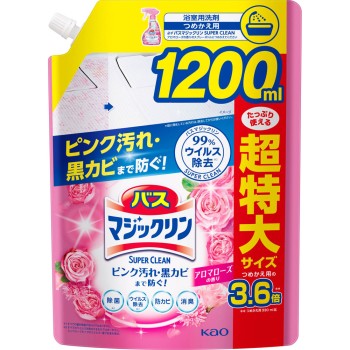 배스 매직린 SUPER 폼 세정 로즈 대용량 스파우트 1200ml 카오