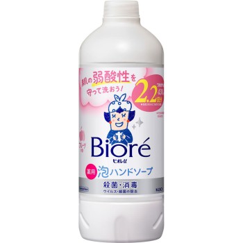 비오레 u 거품 핸드 소프 과일 향 리필용 430ml 카오