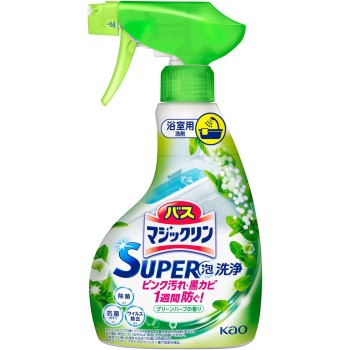 배스 매직클린 SUPER 거품 세정 그린 허브 본체 350ml 카오