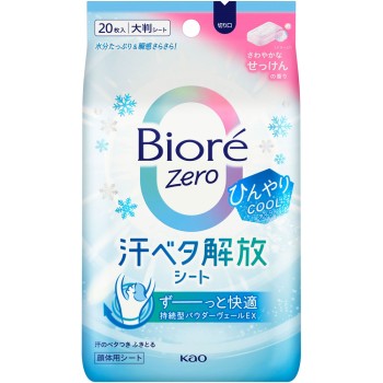 비오레 Zero 시트 쿨 상쾌한 비누향 20매 카오
