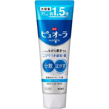 약용 퓨오라 칫솔질 클린 민트 170g 카오