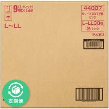릴리프 팬츠 타입 꼭 속옷 같은 2회분 핑크 L-LL 30매×2 카오
