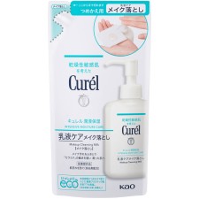큐렐 윤침 보습 유액케어메이크업 클렌저 리필 180mL 카오