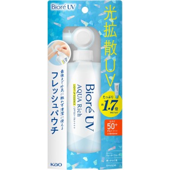 비오레 UV 아쿠아리치 라이트업 에센스 프레시 파우치 120g 카오