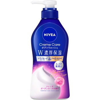 니베아 크림 케어 바디워시 W 진한 보습 프렌치 가든 로즈향 펌프 460ml 카오