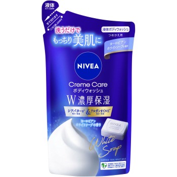 니베아 크림케어 바디워시 W 진한보습 유러피안 화이트소프 향 리필 340mL 카오