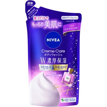 니베아 크림 케어 바디워시 W 진한 보습 파리지 리치 파르팡향 리필 340ml 카오