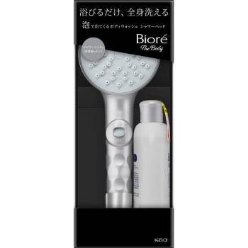 비오레 더 바디 거품으로 나오는 바디워시 샤워헤드 1대＋300mL 카오