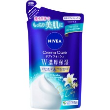 니베아 크림케어 바디 워시 W 진한 보습 브리티쉬 로열 릴리 향 리필용 340ml 카오
