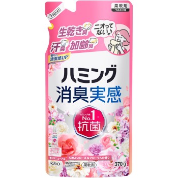 허밍 소취실감 산뜻한 로즈&플로럴 향 리필용 370g 카오