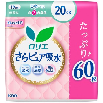 로리에 사라퓨어 흡수 20cc 슈퍼 점보 60매 카오