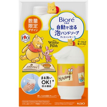 비오레u 자동으로 나오는 거품 핸드솝 디스펜서 본체＋리필용 디즈니 디자인 기획품 430mL 카오 (의약외품)